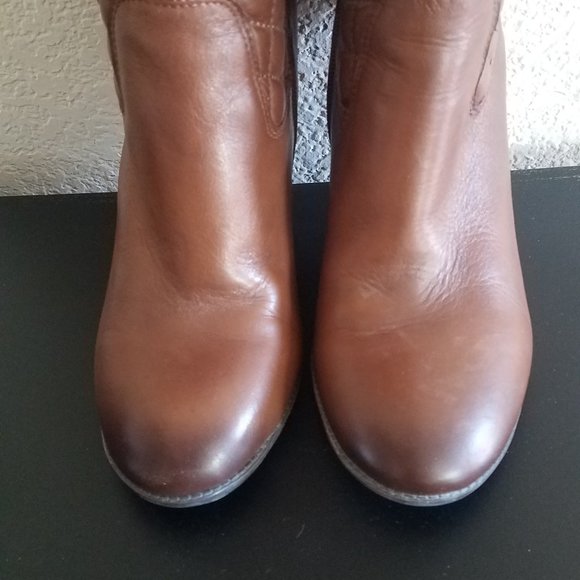 SIZE 9 Sole Society Quilted Brown Leather Boots EUC, "Bryan" - Picture 7 of 13